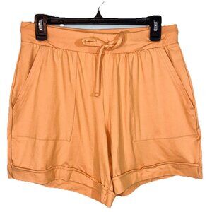 NWT Lularoe Jessica Shorts Pockets Cuffed Hem Mustard Color Drawstring SZ M